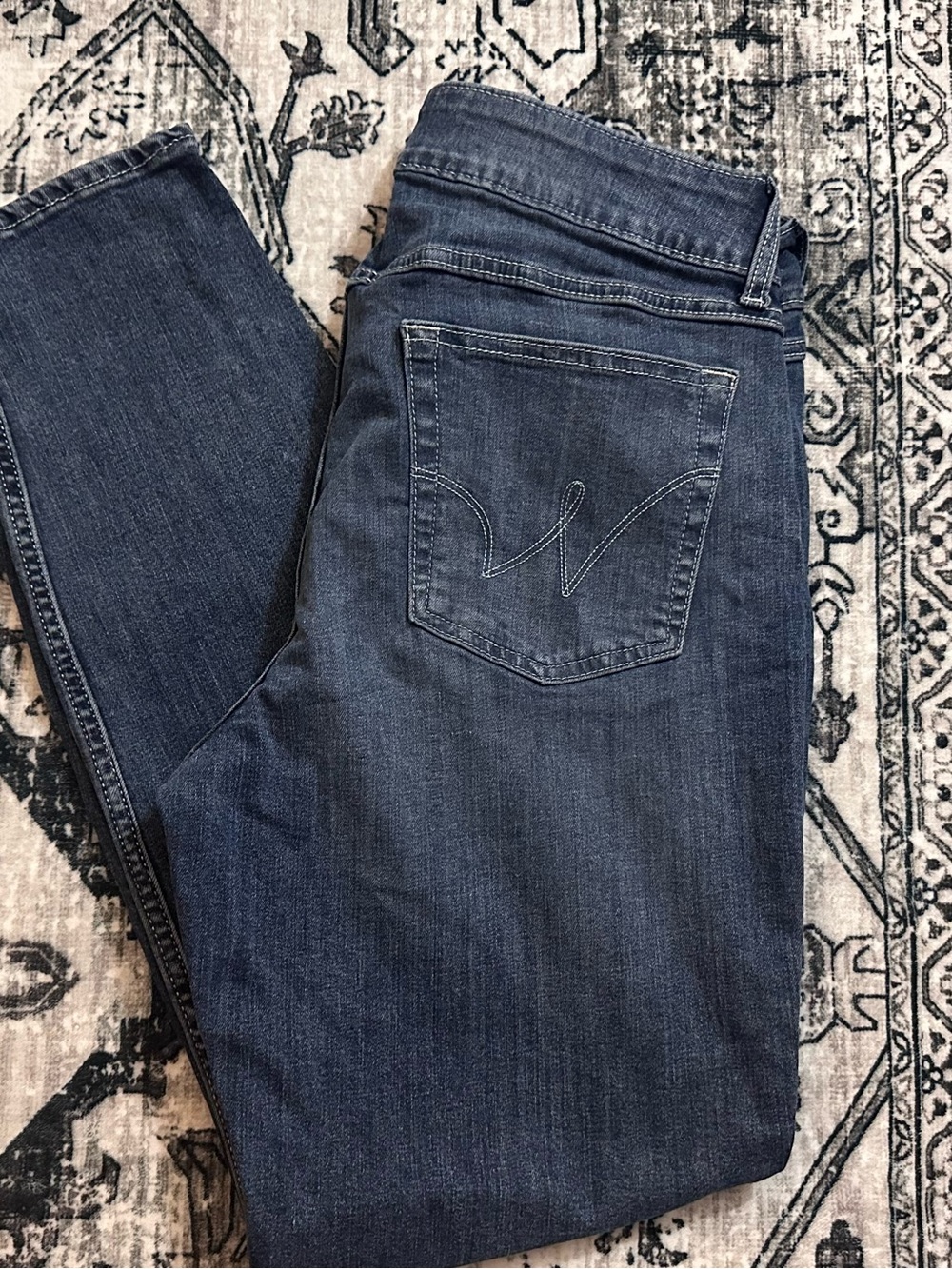 Wrangler Women's Straight Leg Jeans in Dark Blue Denim